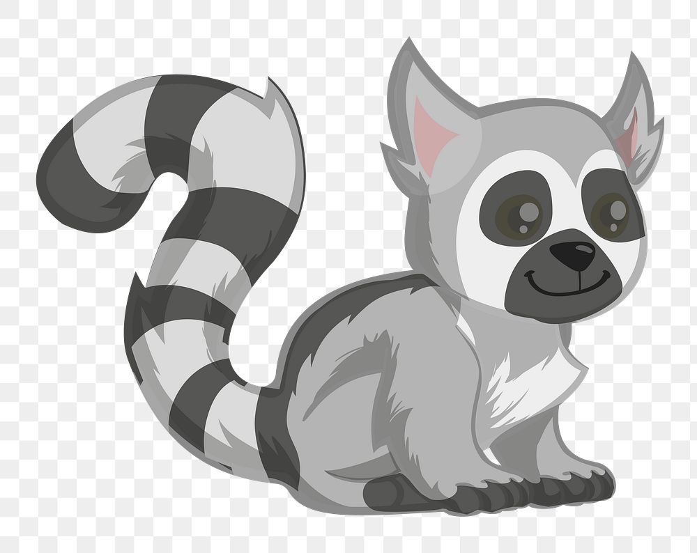 Lemur png illustration, transparent background. Free public domain CC0 image.