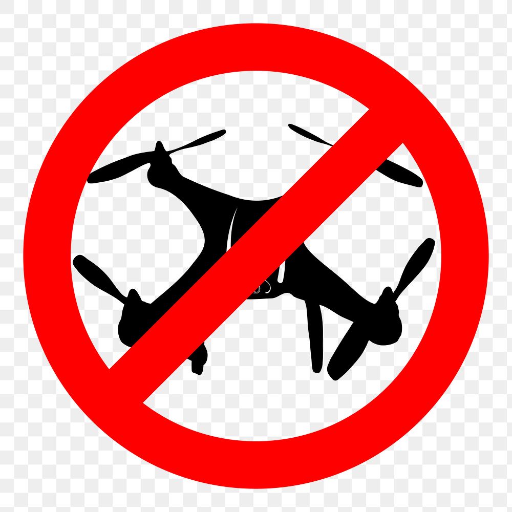 No drone sign png illustration, transparent background. Free public domain CC0 image.