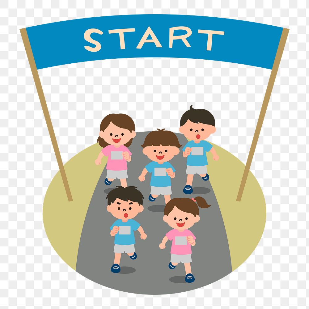 Start sign png illustration, transparent background. Free public domain CC0 image.