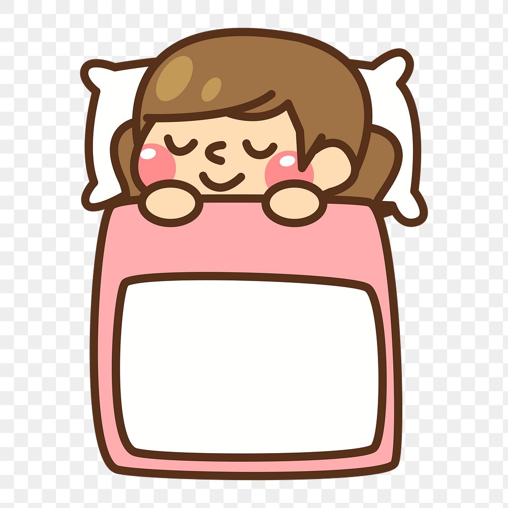 Little girl sleeping png illustration, transparent background. Free public domain CC0 image.