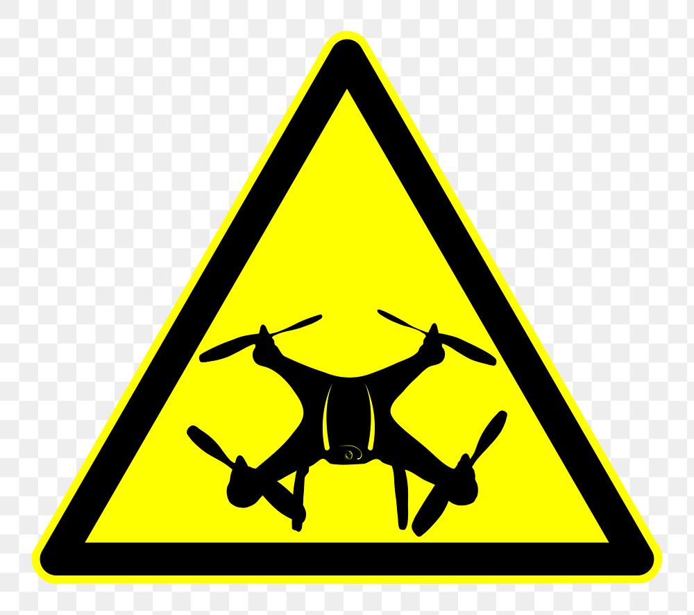 Drone sign png illustration, transparent background. Free public domain CC0 image.