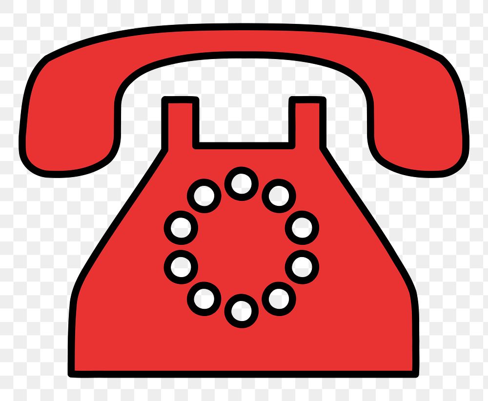 Telephone png illustration, transparent background. Free public domain CC0 image.