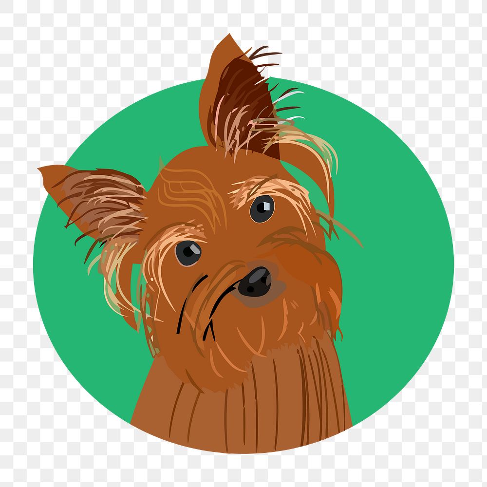 Yorkshire Terrier dog png illustration, transparent background. Free public domain CC0 image.