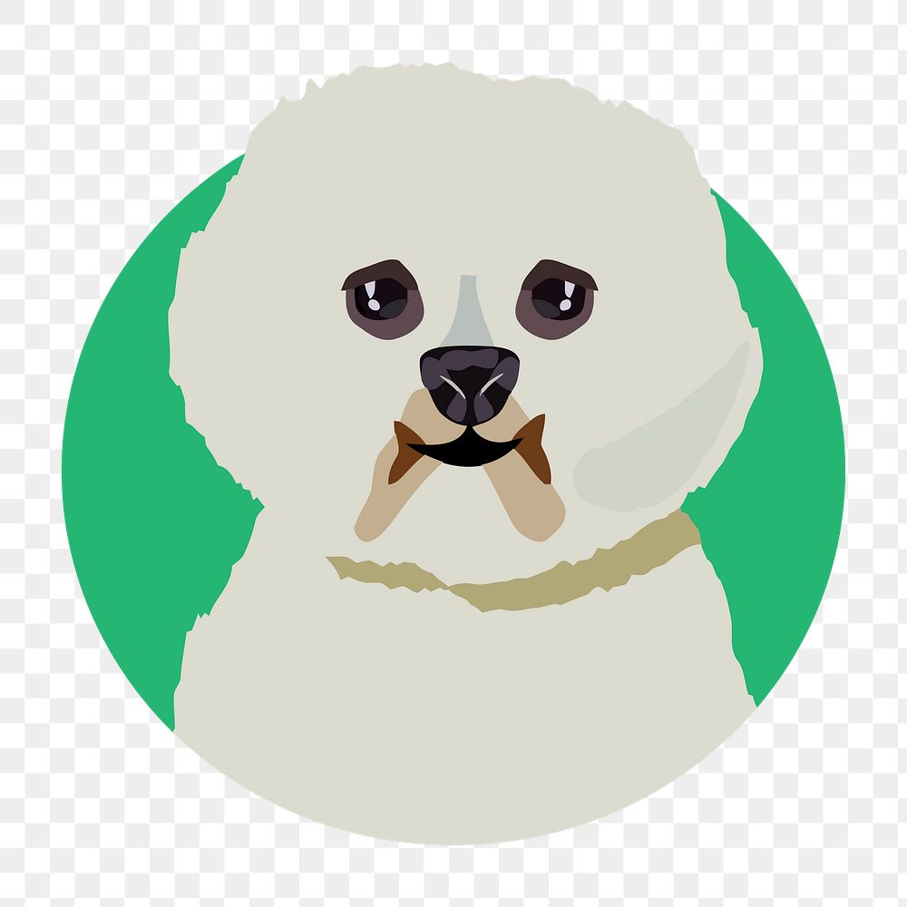 Bichon Frisé dog png illustration, transparent background. Free public domain CC0 image.