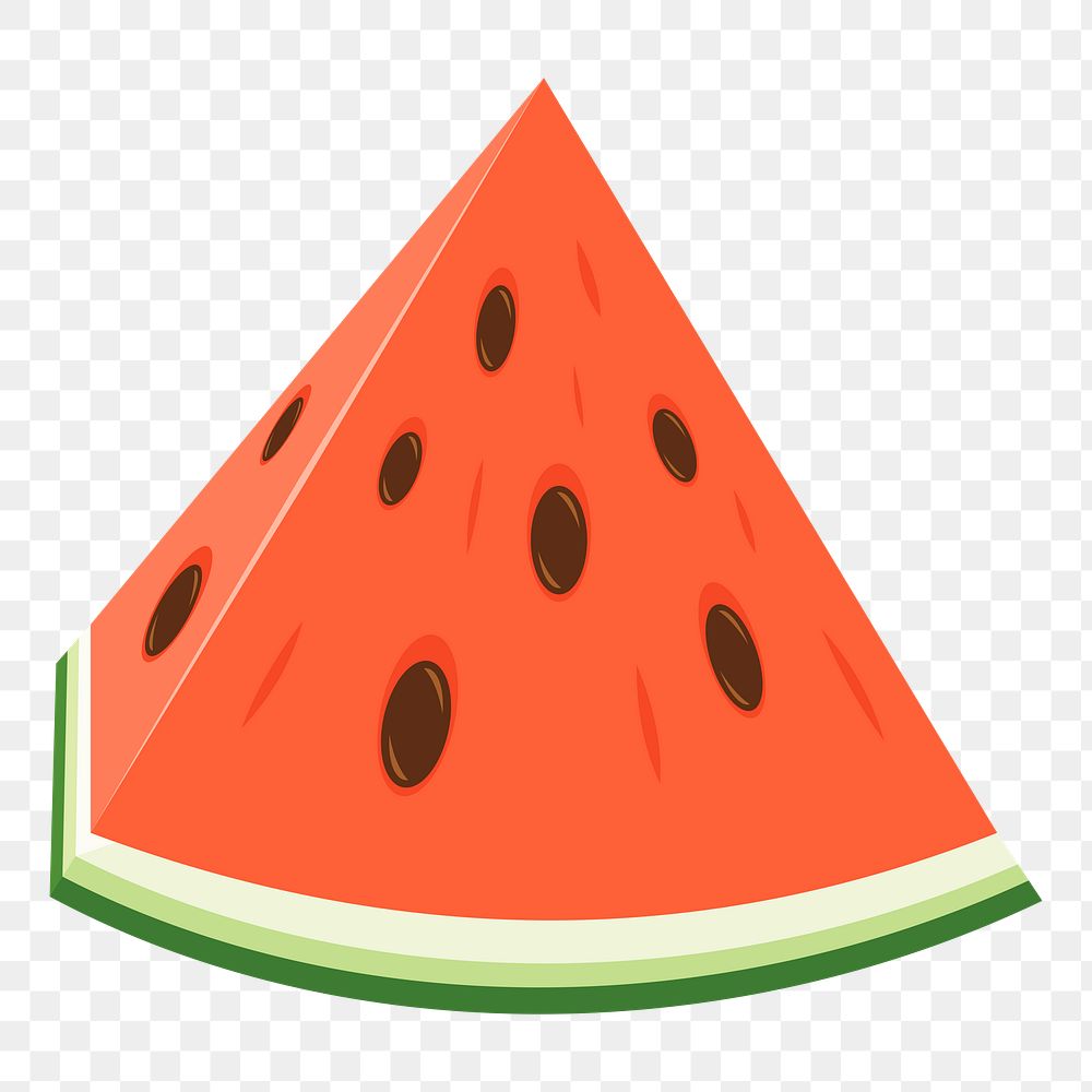 Watermelon png illustration, transparent background. Free public domain CC0 image.
