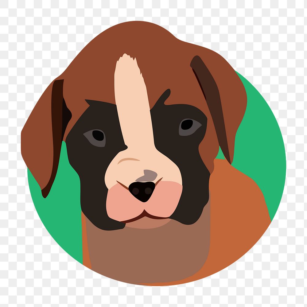 Boxer dog png illustration, transparent background. Free public domain CC0 image.