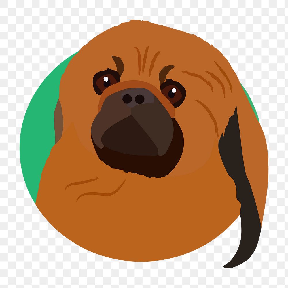 Pekingese dog png illustration, transparent background. Free public domain CC0 image.