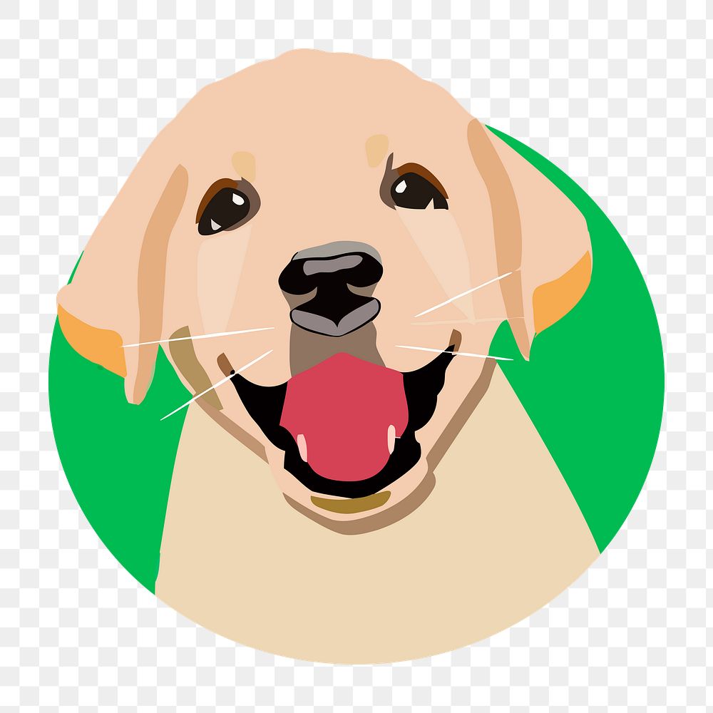 Labrador Retriever dog png illustration, transparent background. Free public domain CC0 image.