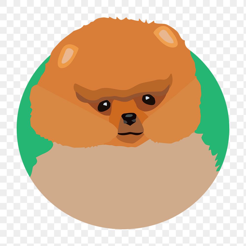 Pomeranian dog png illustration, transparent background. Free public domain CC0 image.