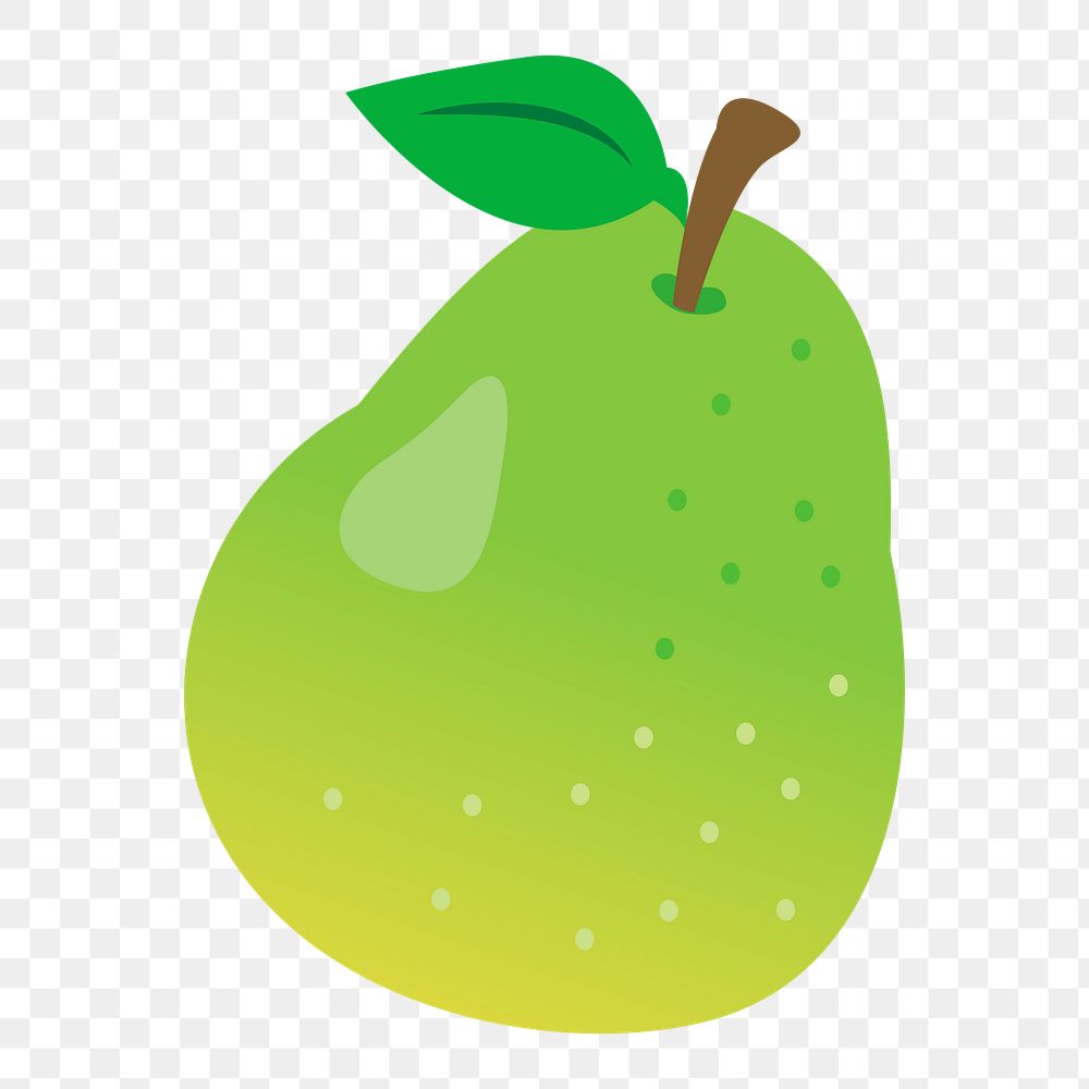 Pear png illustration, transparent background. Free public domain CC0 image.