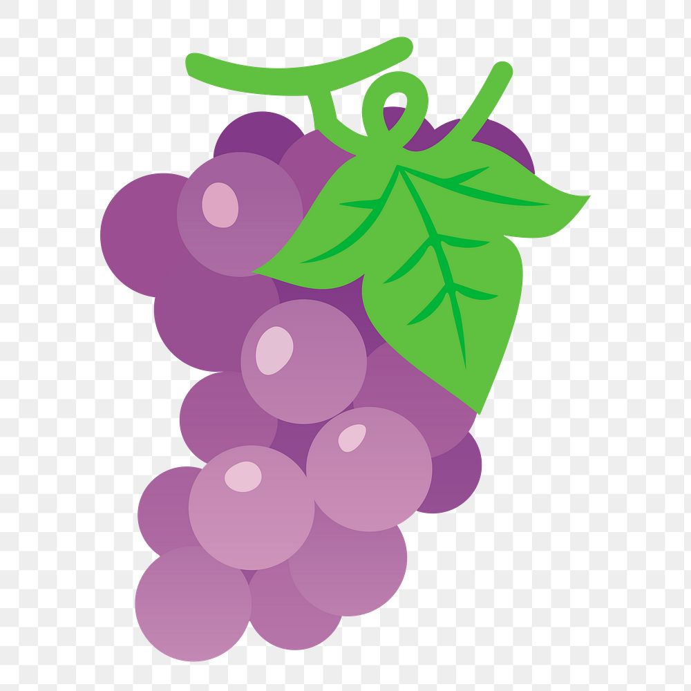 Grape png illustration, transparent background. Free public domain CC0 image.