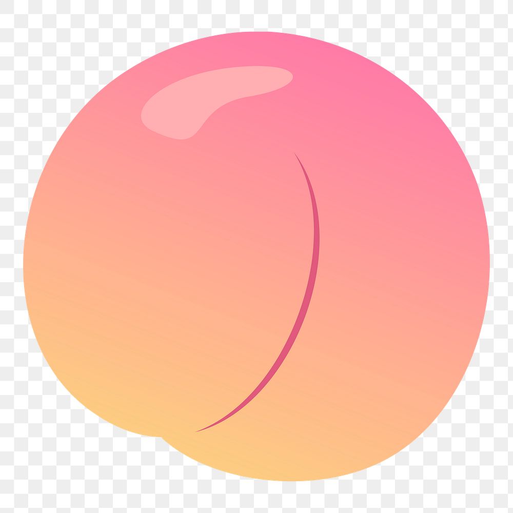 Peach png illustration, transparent background. Free public domain CC0 image.