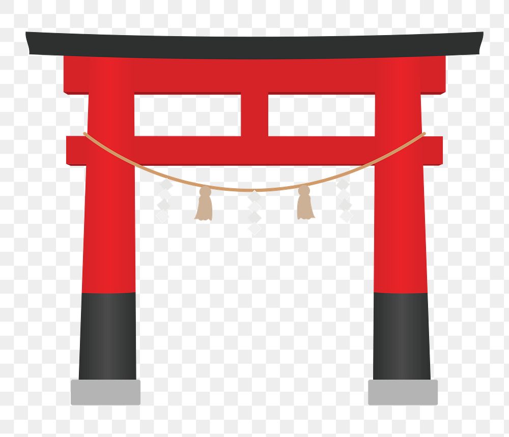 Torii png illustration, transparent background. Free public domain CC0 image.