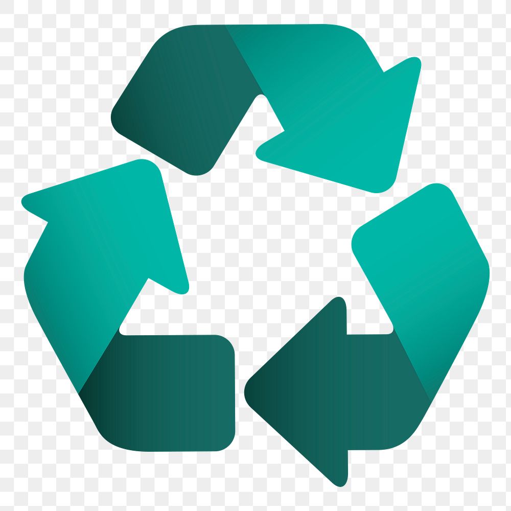 Recycle sign png environmentally friendly, transparent background