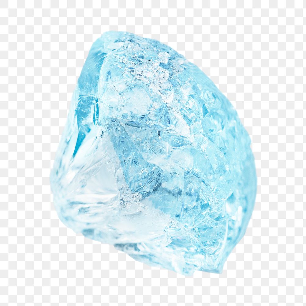 Png Sapphire blue mineral sticker, transparent background