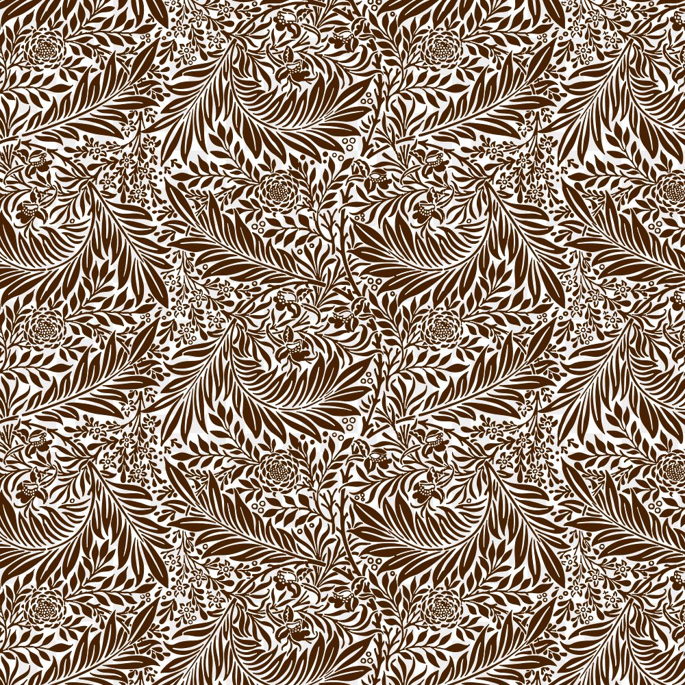 PNG William Morris's leaf pattern sticker, vintage floral design, transparent background