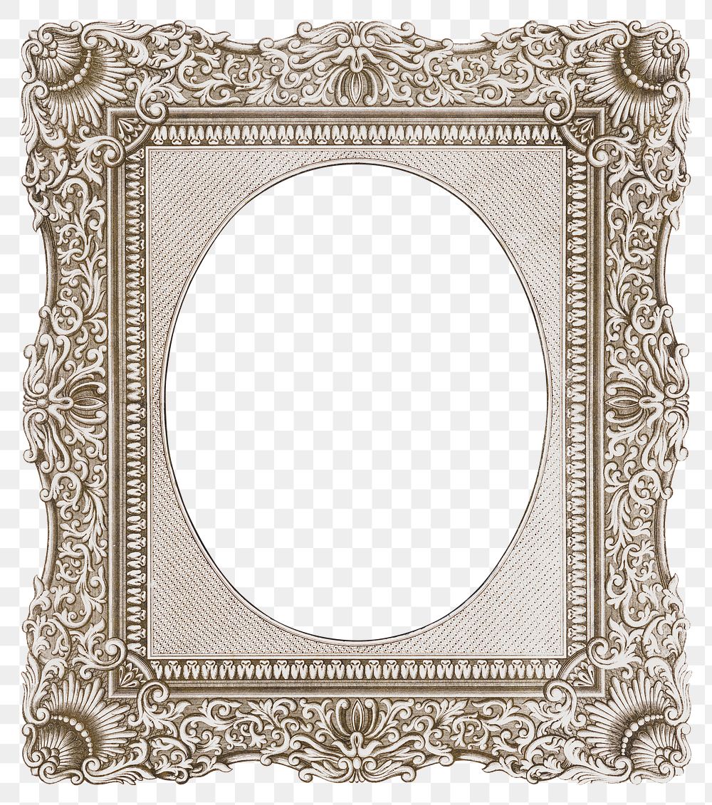 Vintage frame png  sticker, transparent background