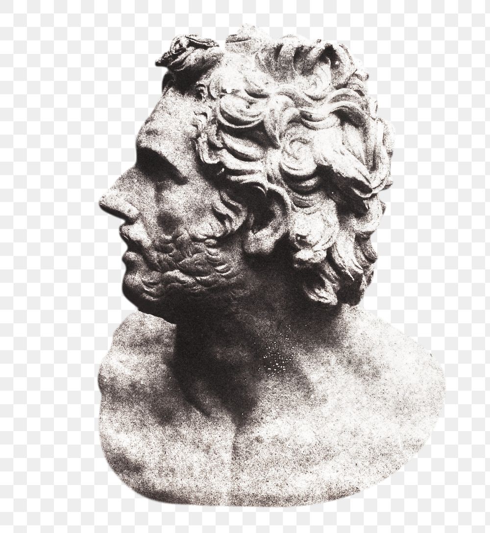 Bust of Patroclus png  sticker, transparent background