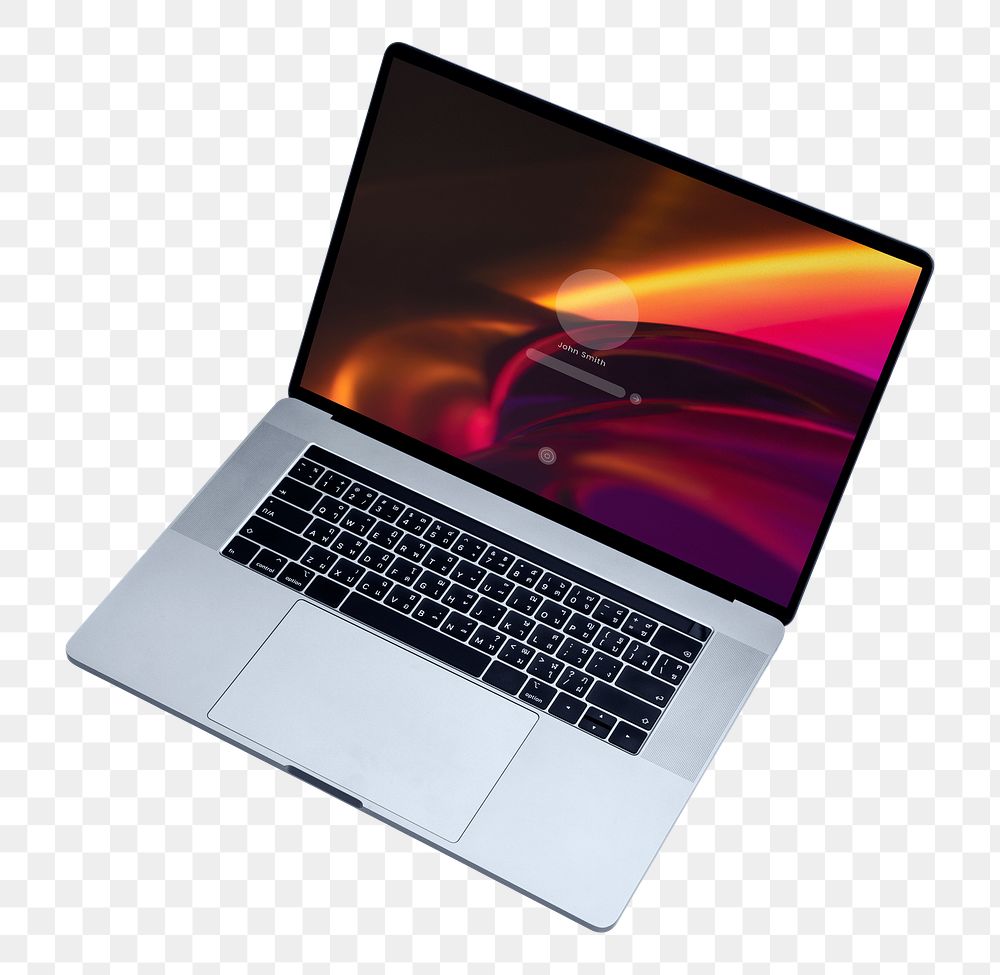 Laptop png sticker, transparent background