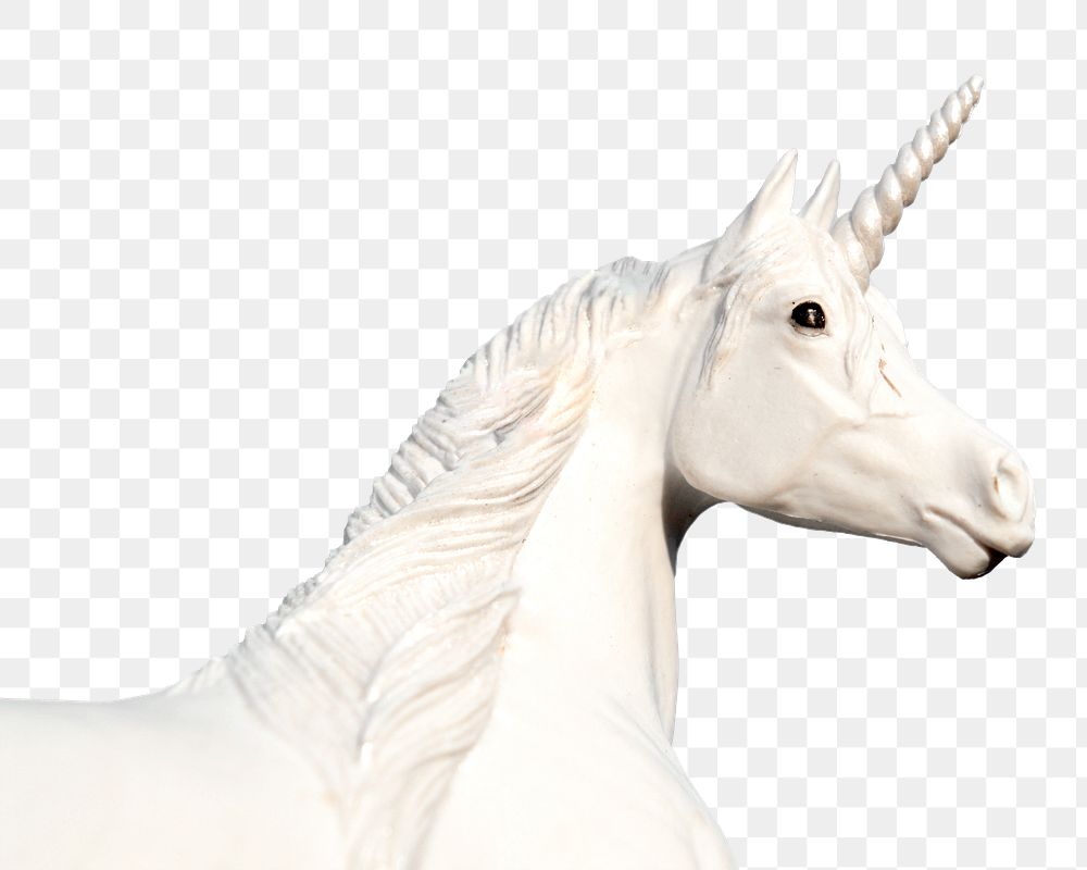 Unicorn statue png sticker, transparent background