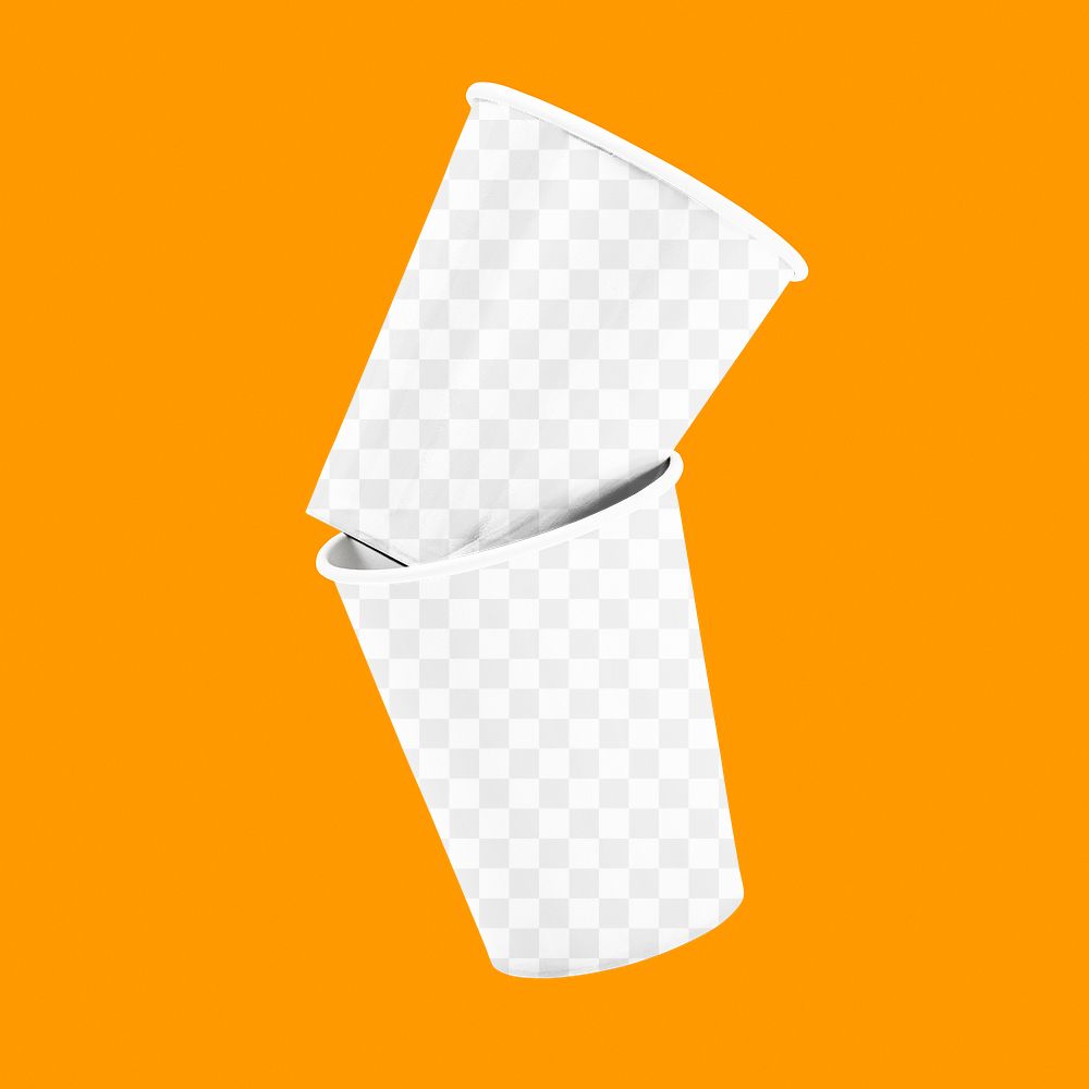 Paper cup png mockup, transparent design 