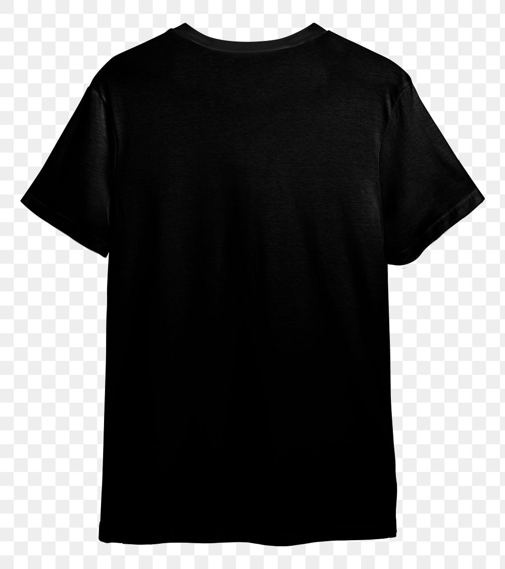 Black t-shirt png sticker, design space, transparent background