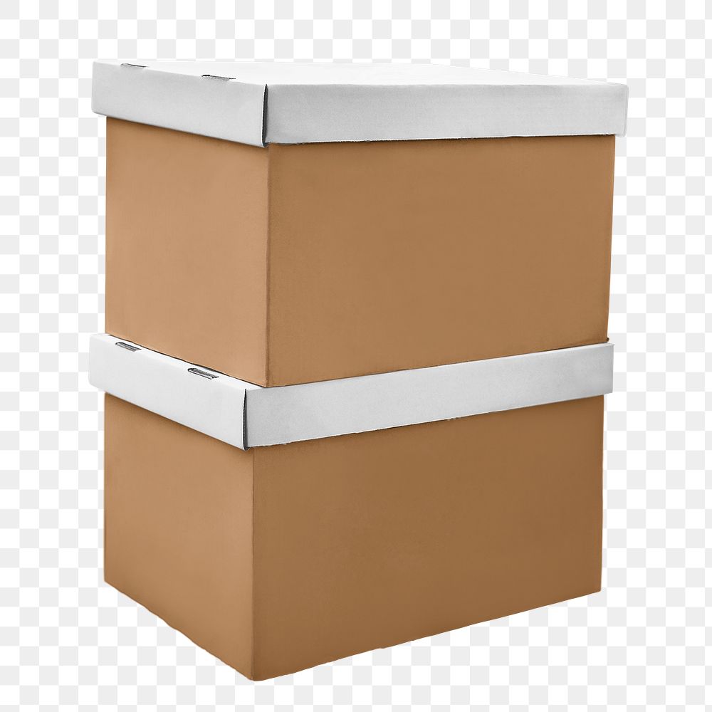 Card box stack png product packaging sticker, transparent background