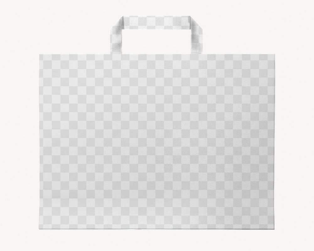 Shopping paper bag png mockup, transparent design 