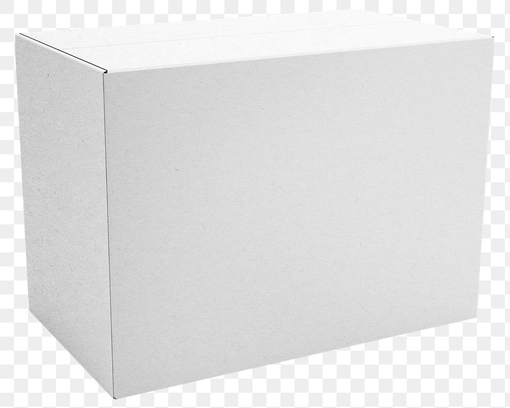 Png paper box sticker, transparent background