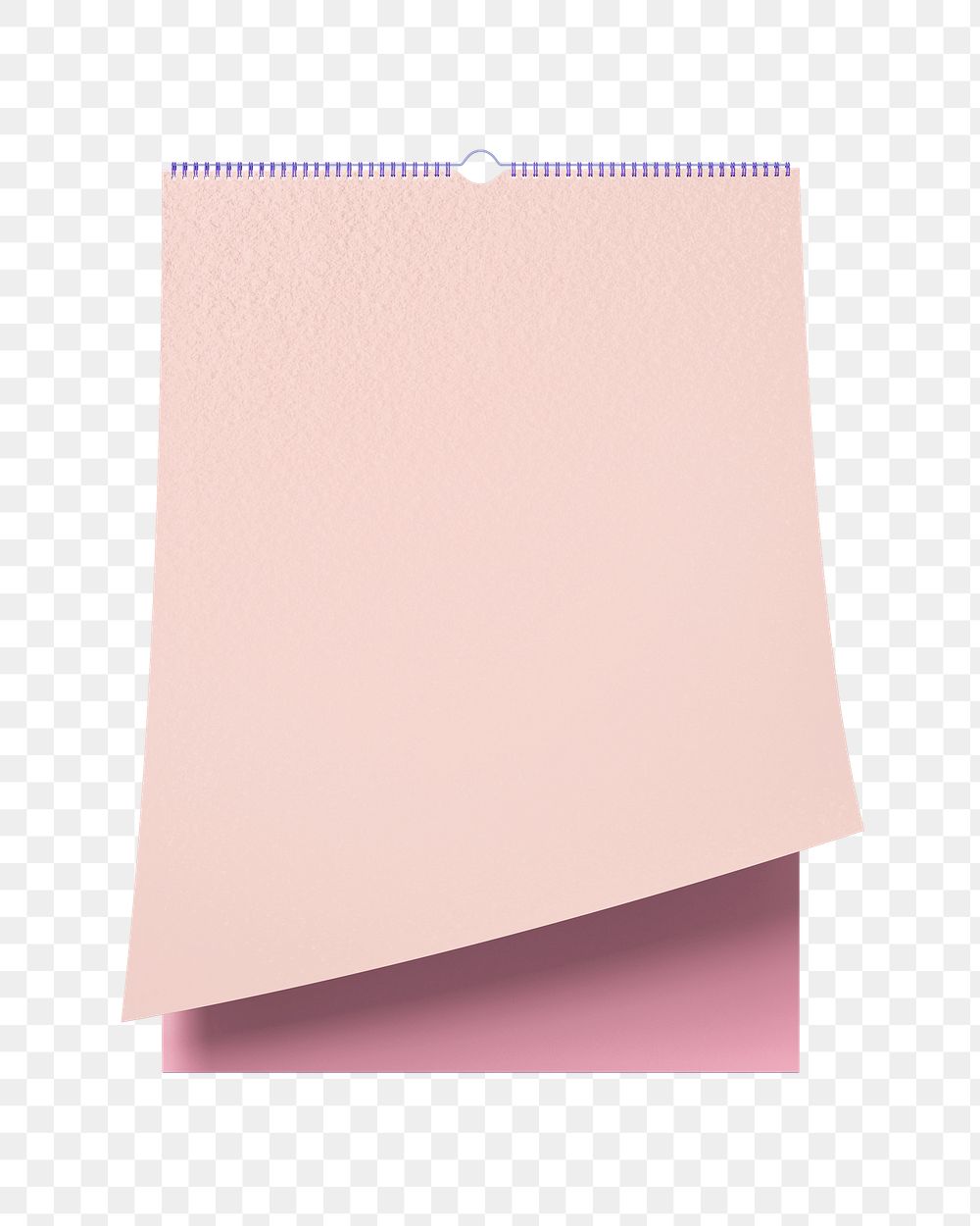 Wall calendar png sticker, pink design, transparent background