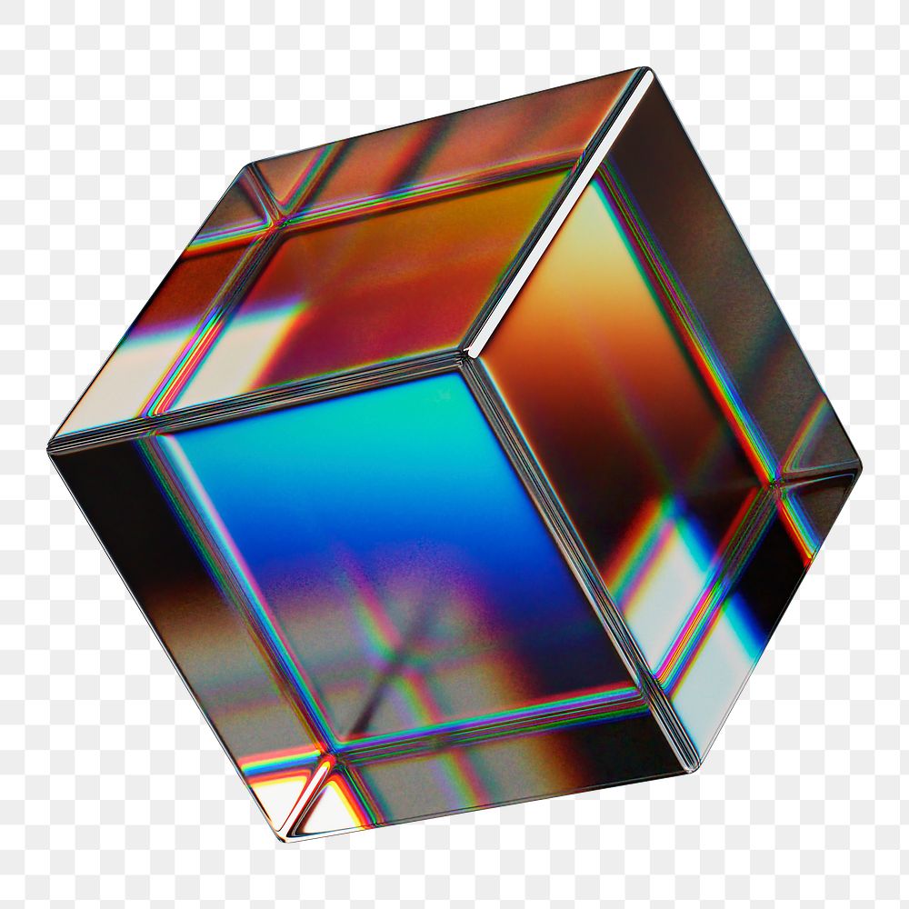 Png realistic square shape sticker, 3D rendering, transparent background