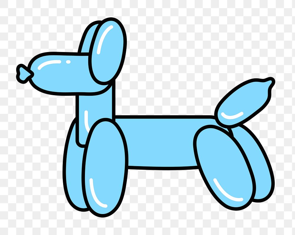 Png balloon dog sticker, transparent background