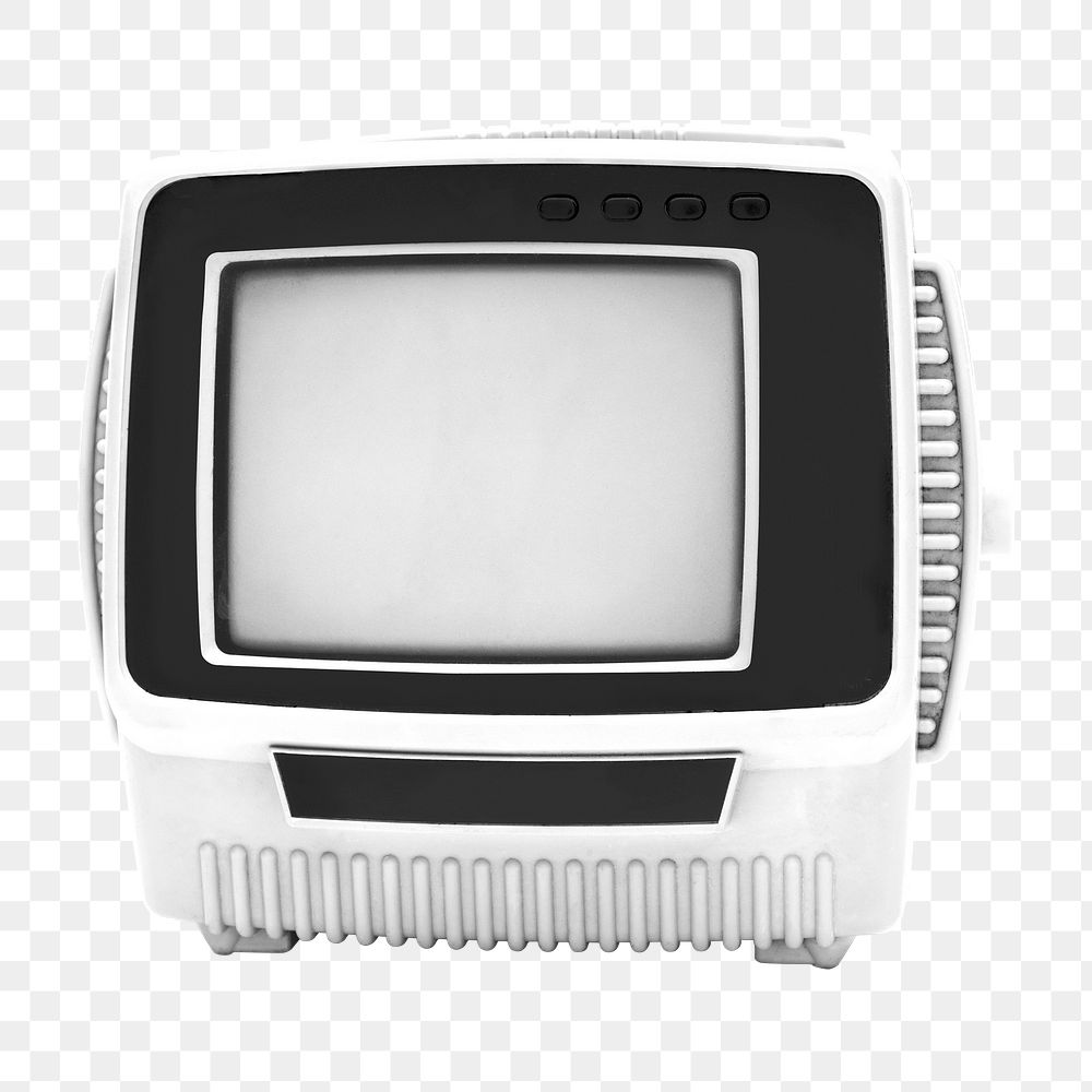 Png old retro TV sticker, transparent background