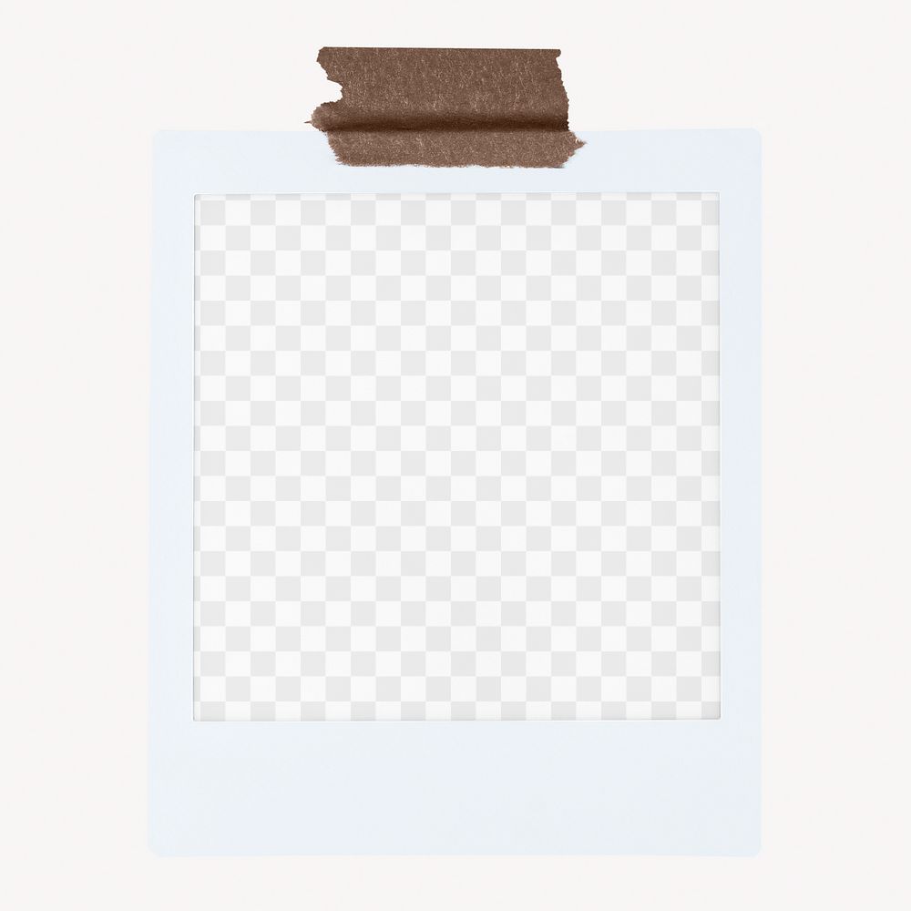 Instant film png frame mockup, transparent design