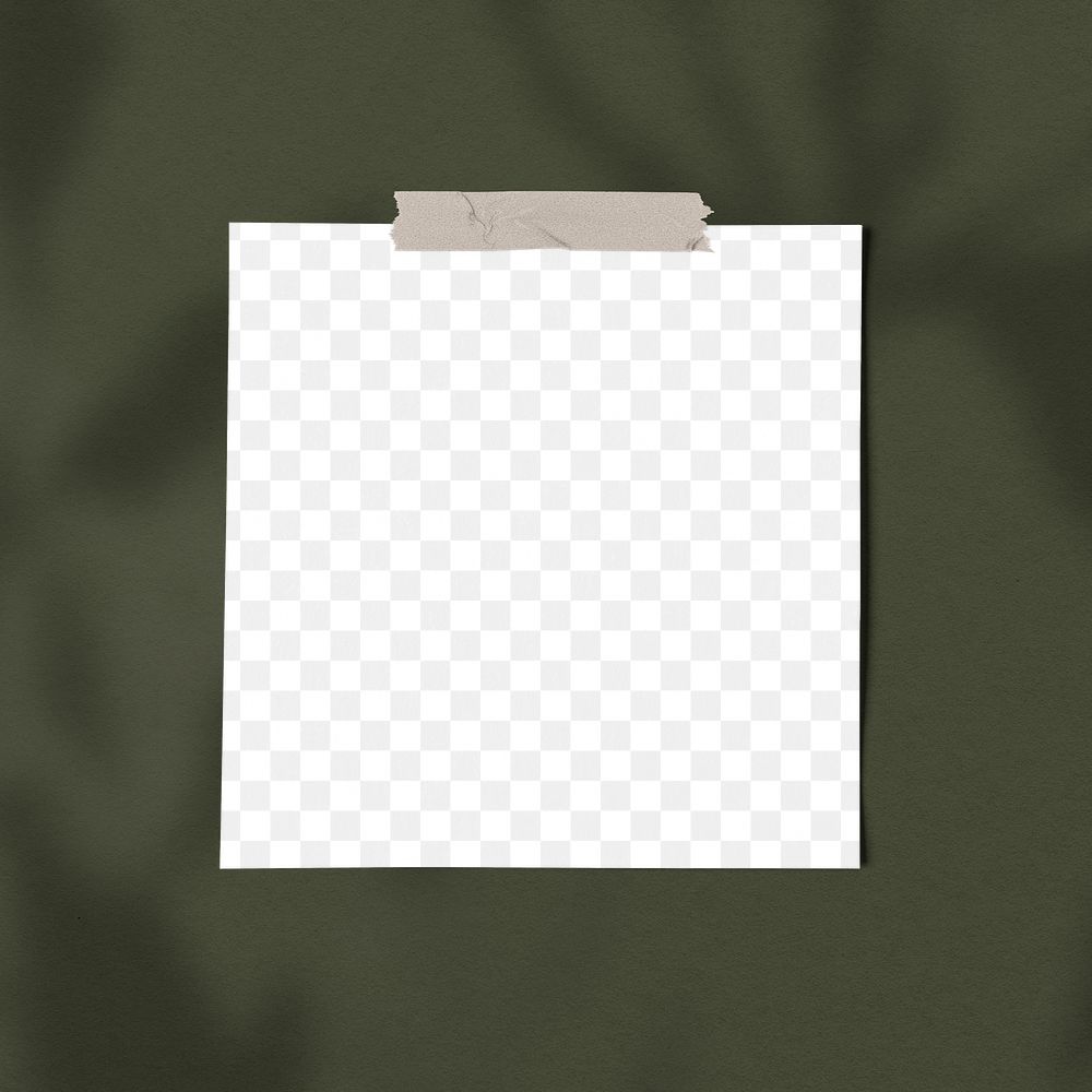 Note paper png transparent mockup