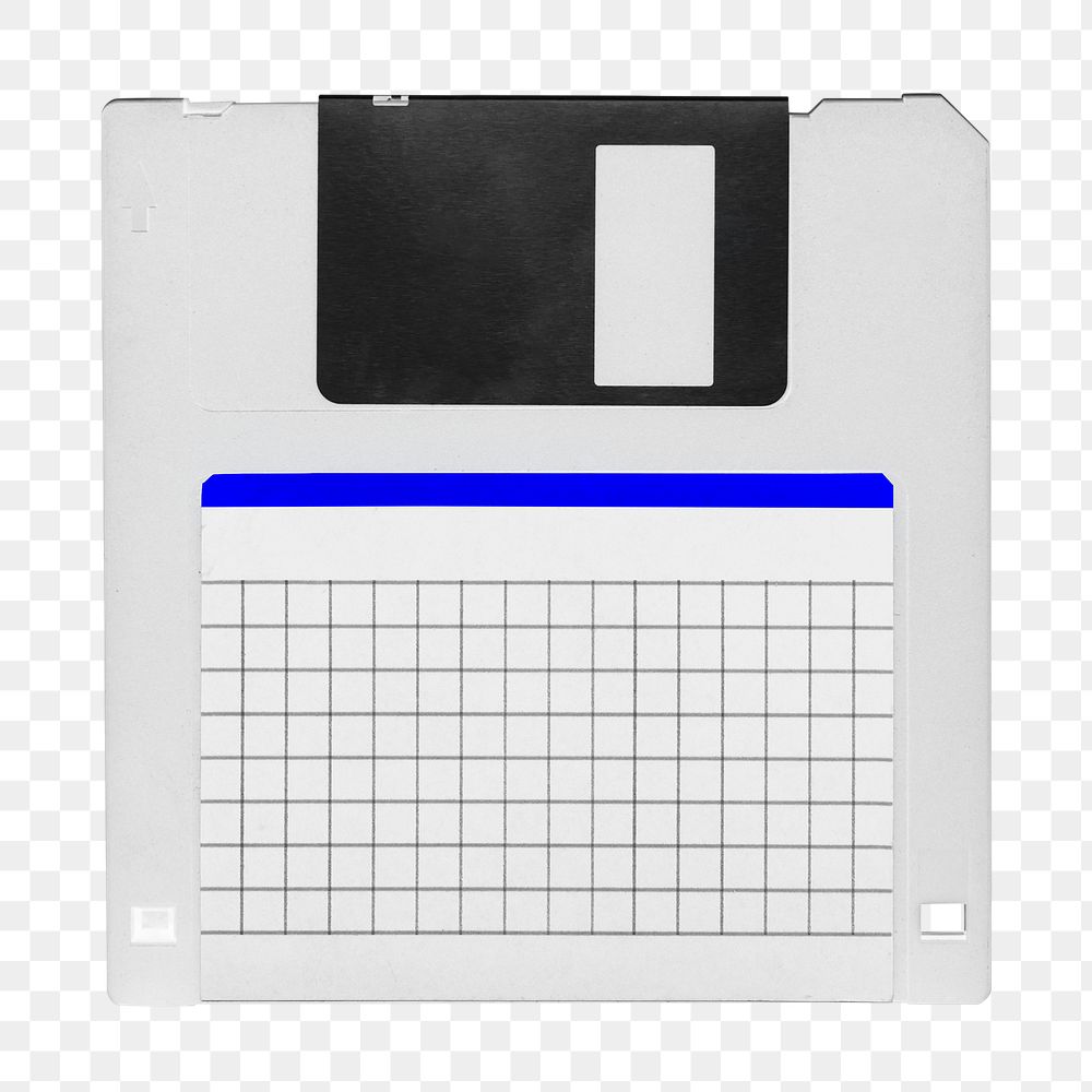 Floppy disk png sticker, transparent background