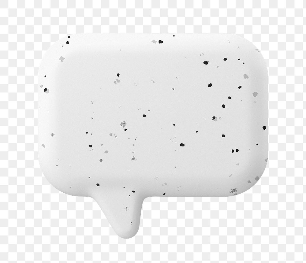 3D speech bubble png sticker, transparent background