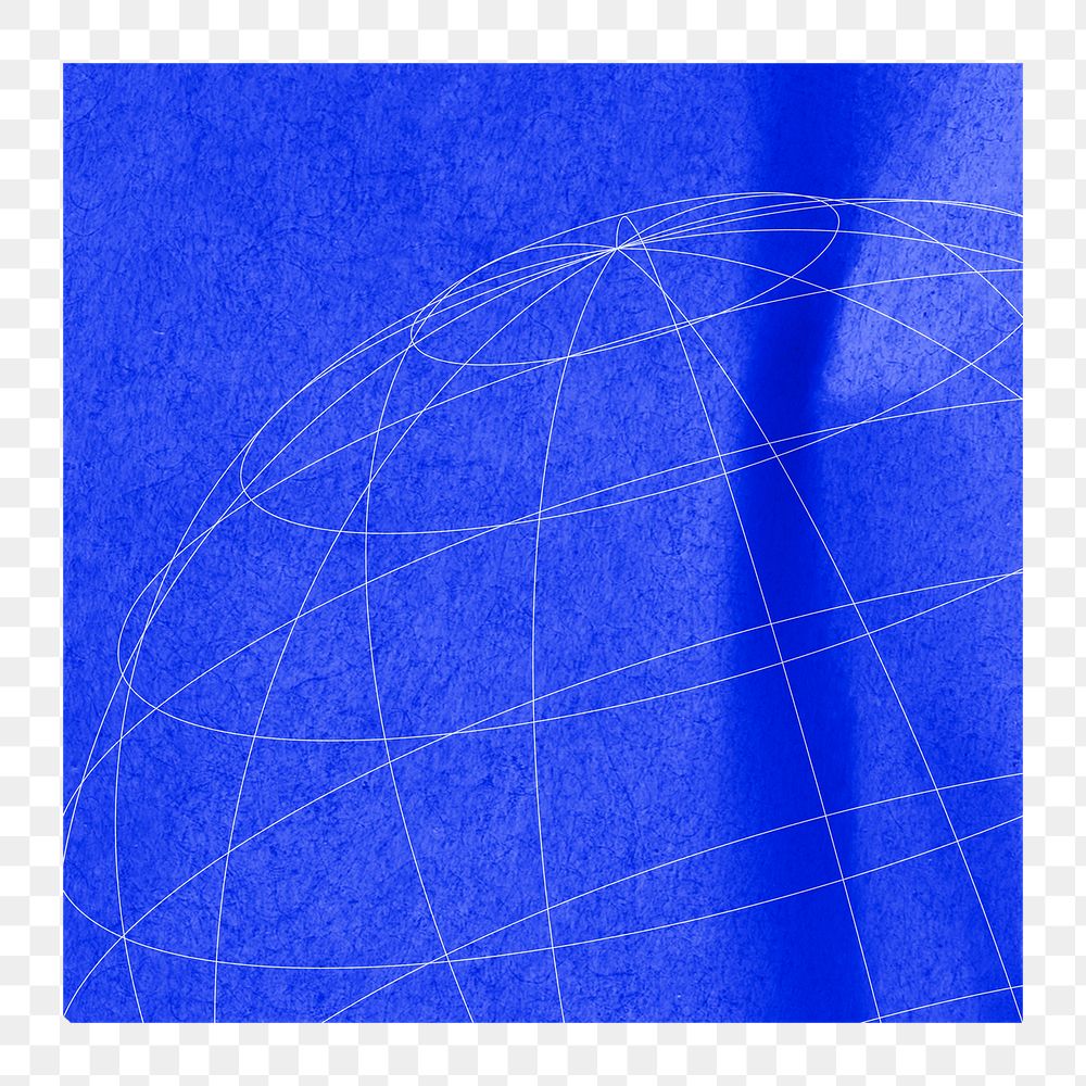 Grid globe png sticker, transparent background