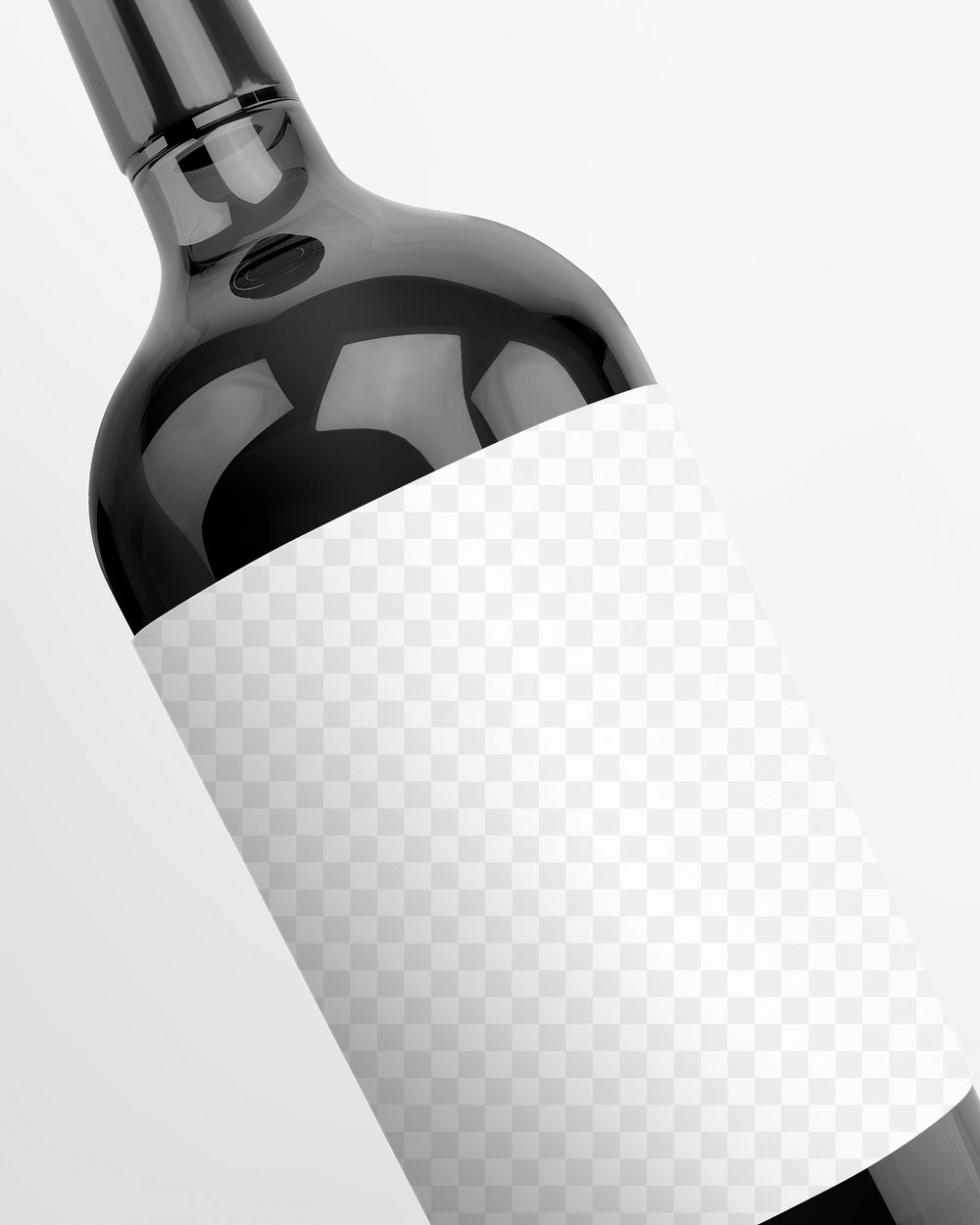 Wine label  png transparent mockup