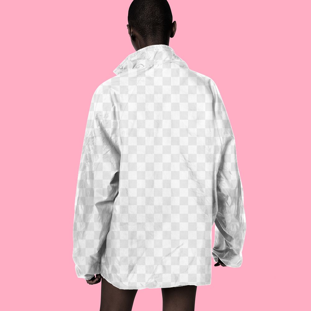 Men's jacket png transparent mockup