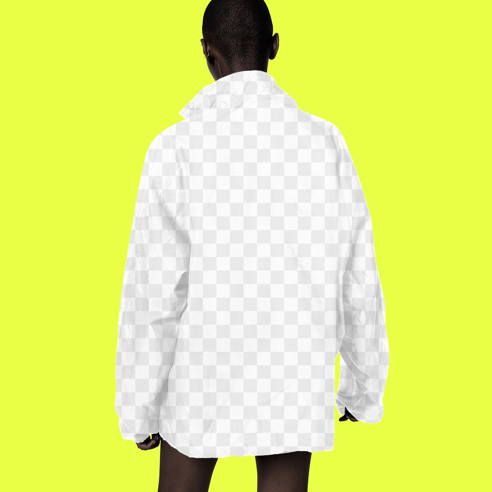 Men's jacket png transparent mockup