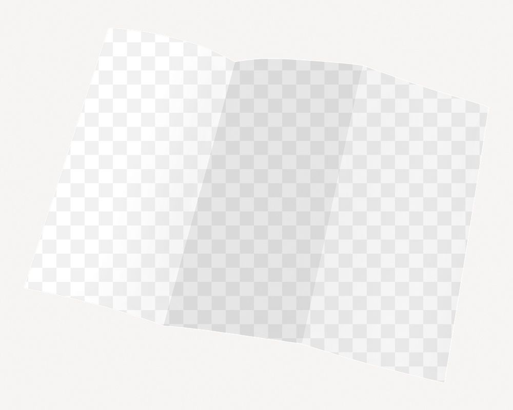 Tri-fold brochure png mockup, transparent design