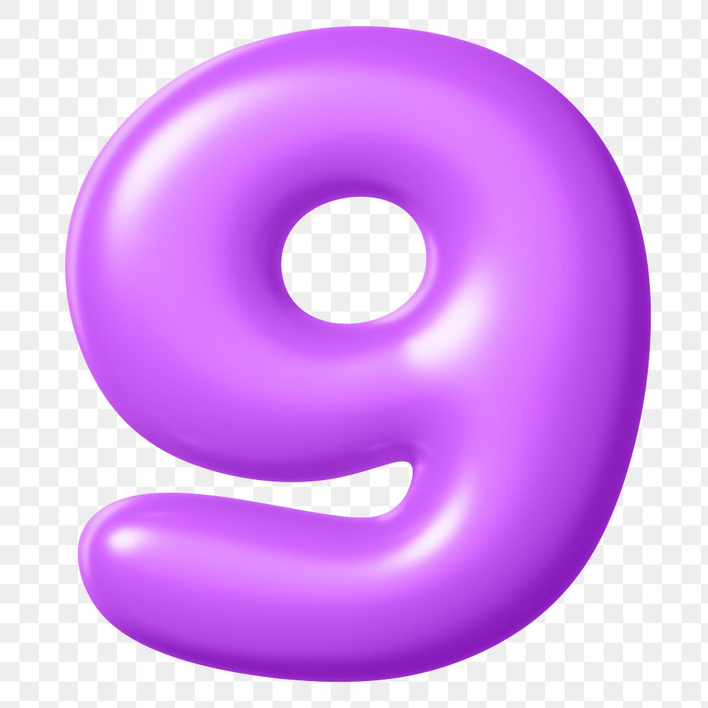 3D g png sticker, purple balloon English alphabet, transparent background