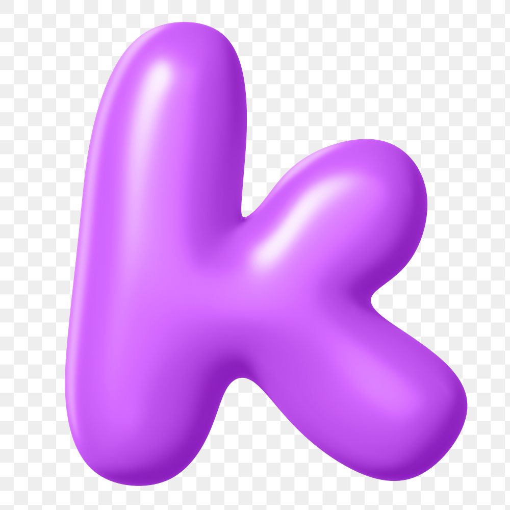3D k png letter sticker, Premium PNG rawpixel