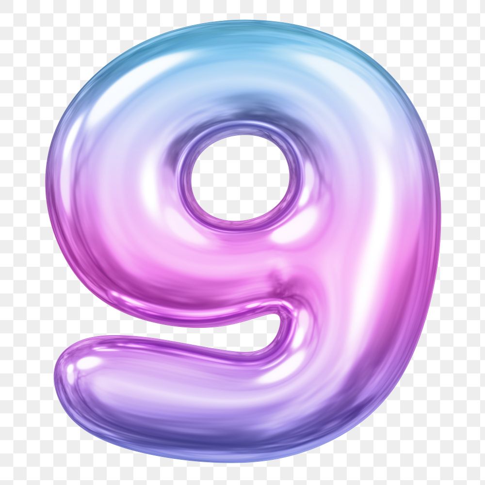 g letter png sticker, pink 3D gradient balloon English alphabet, transparent background
