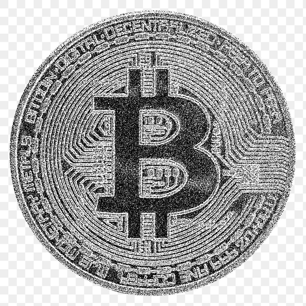 Bitcoin png sticker, transparent background