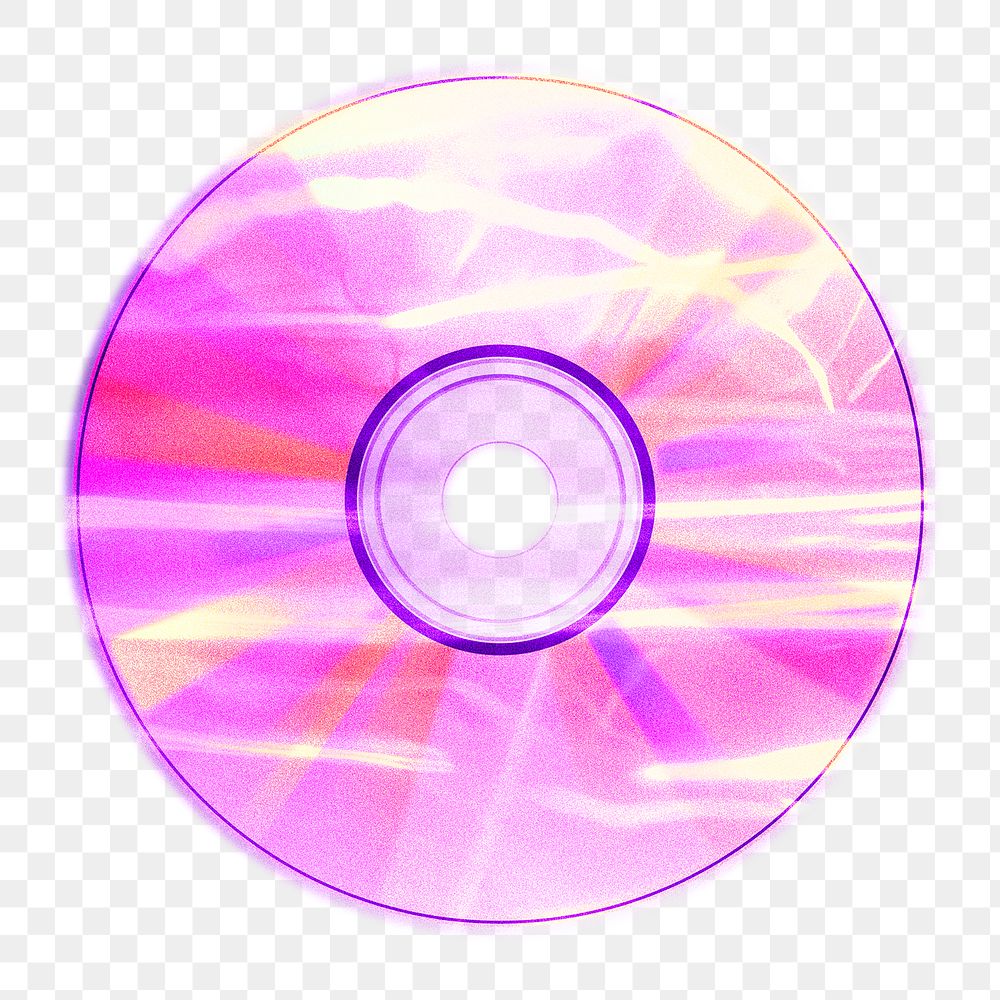 Pink CD png sticker, transparent background