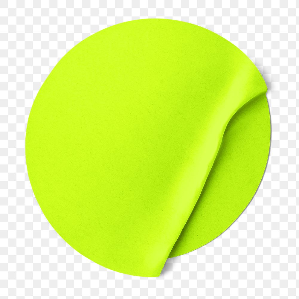 Neon green png sticker, transparent background