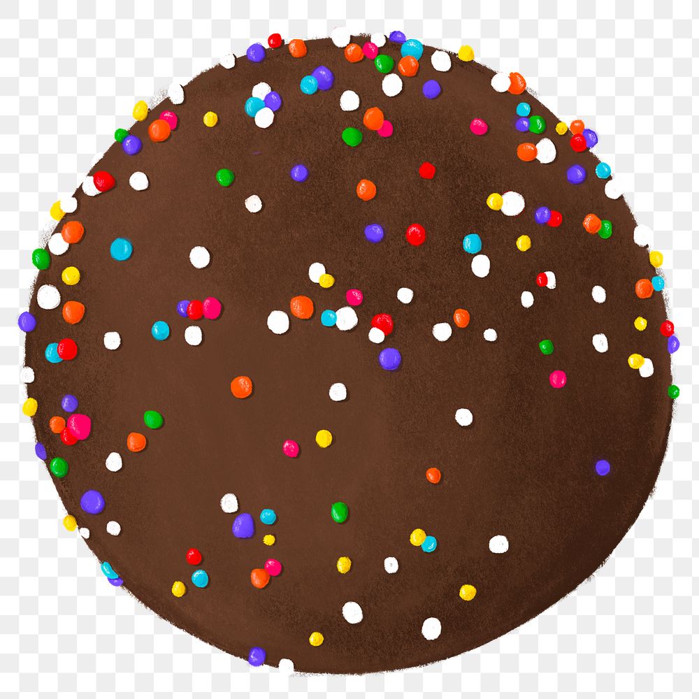 Chocolate cake pop png sticker, transparent background