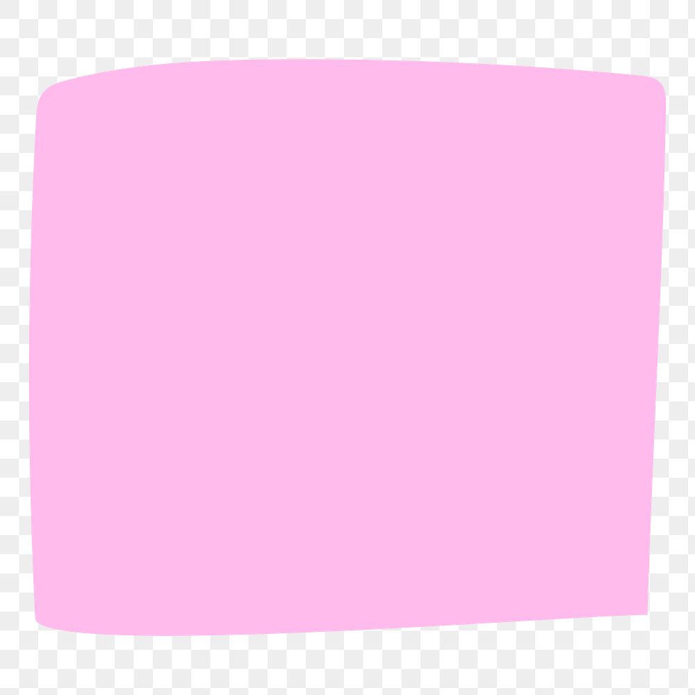Pink png square sticker, transparent background